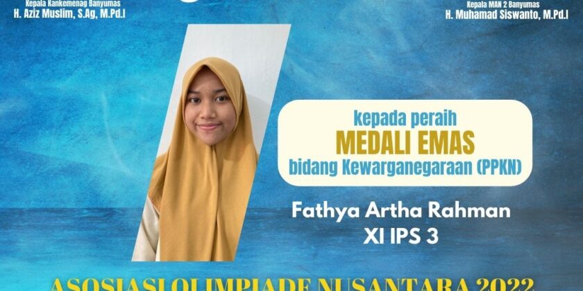 Meraih medali emas fiajang Asosiasi olimpiade nusantara 2022