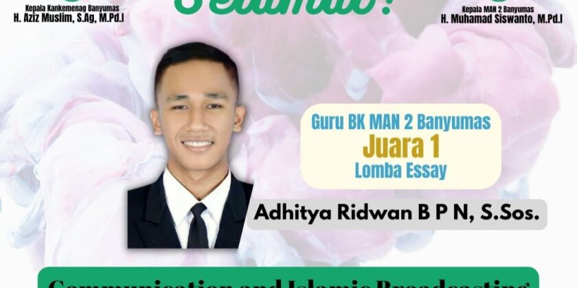 Guru BK MAN 2 Banyumas raih juara 1 lomba menulis Essay