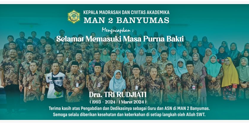 Perpisahan Purna Tugas ASN Guru 31 Tahun Mengabdi di MAN 2 Banyumas