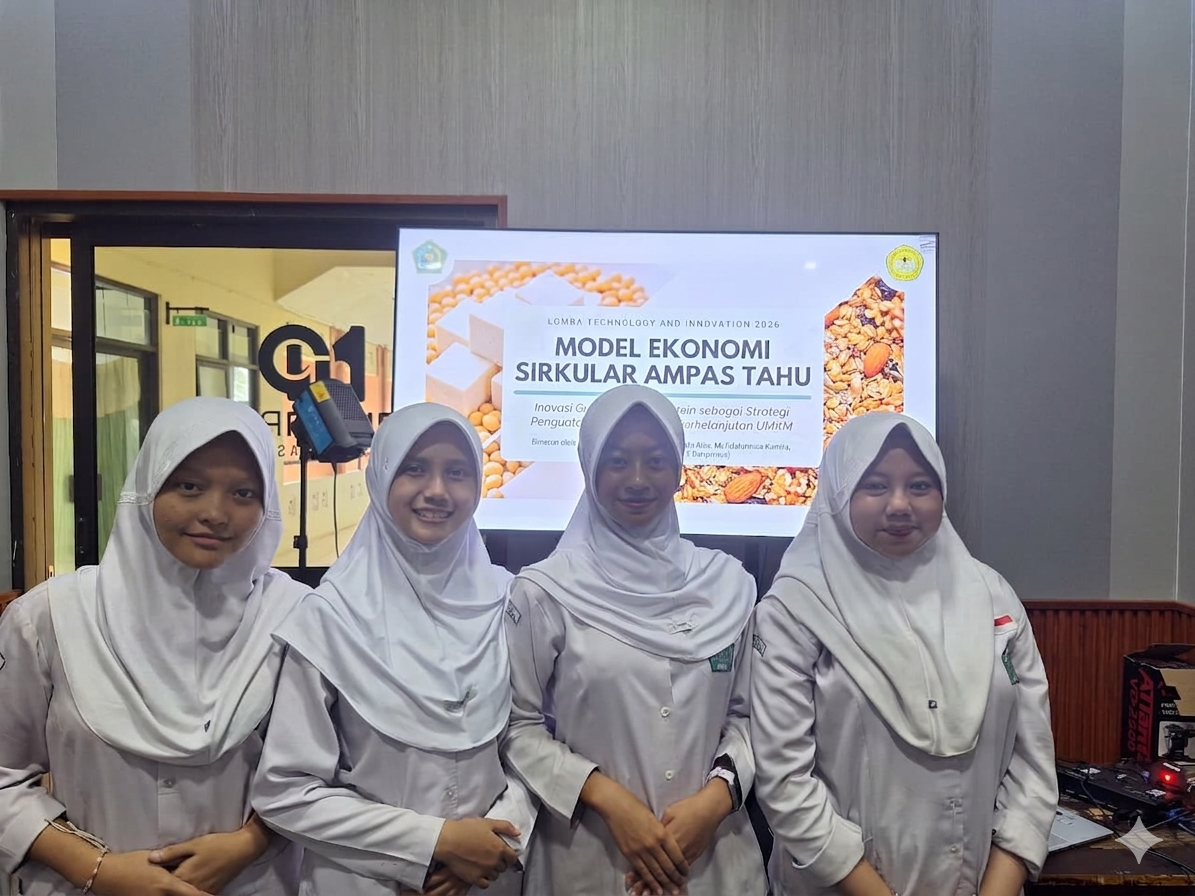 Dari Limbah Jadi Juara! Tim Riset MAN 2 Banyumas Sabet Juara 1 Technova 2026 Lewat Inovasi Granola Protein Berbahan Ampas Tahu